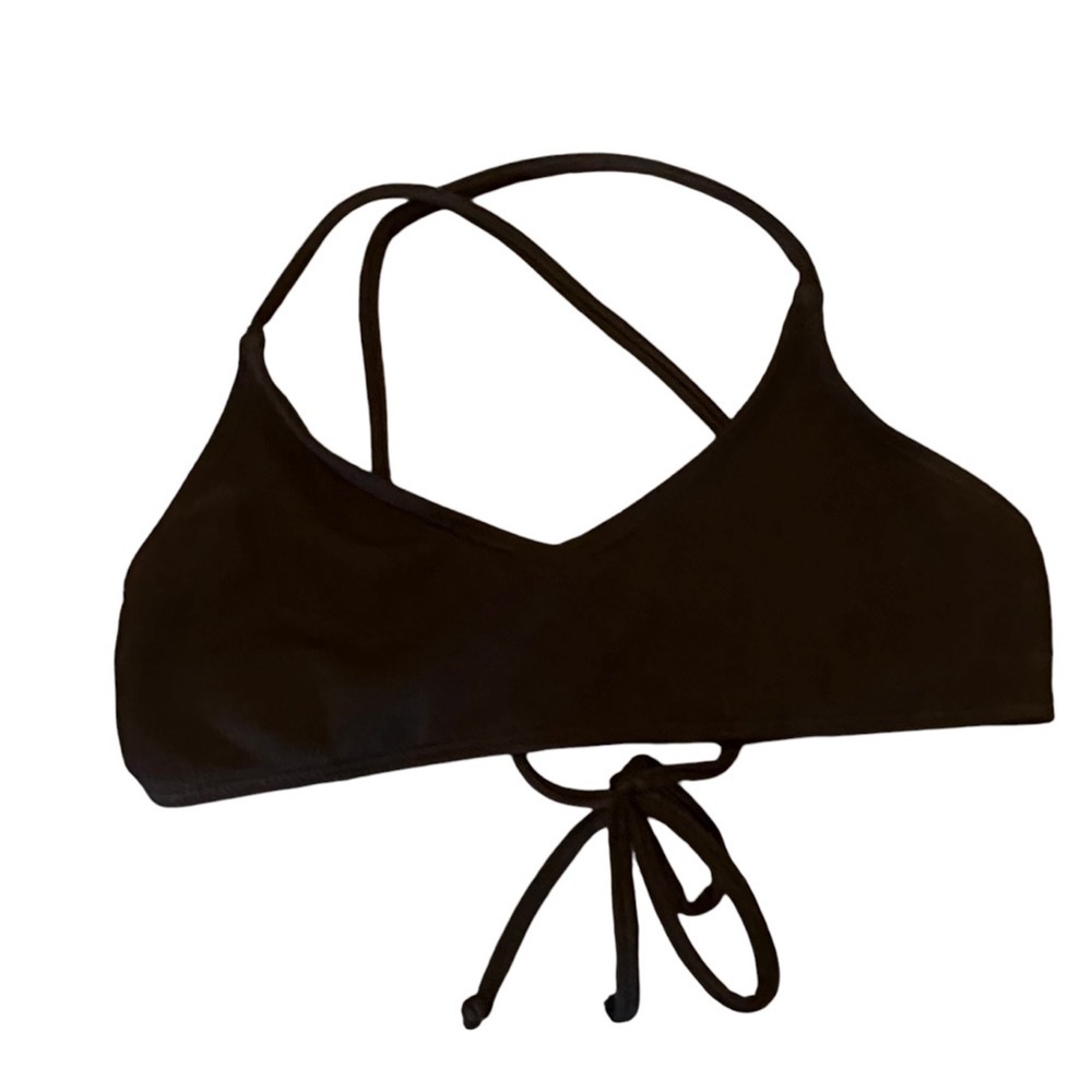 Women’s Shein Black Ribbed Bikini Top NWOT Medium